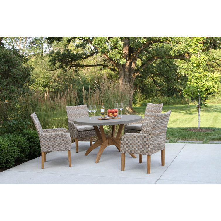 Birch Lane™ Akiva Round 4 Person Outdoor Dining Set & Reviews Wayfair